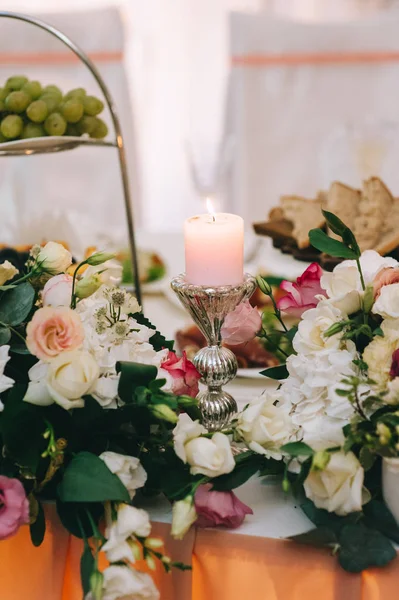 Decorações de restaurante para casamento — Fotografia de Stock