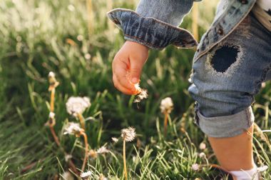 doğada küçük çocuk