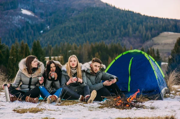 young people in the mountains