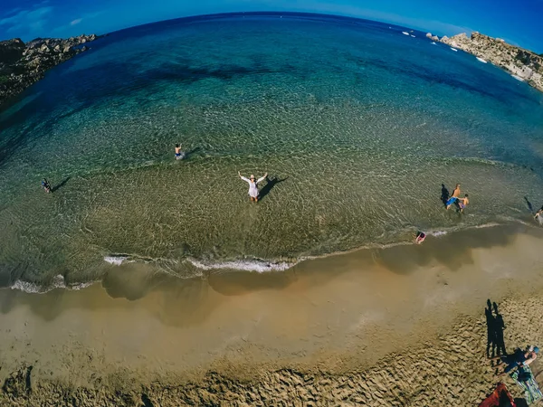 Malta Luchtfotografie Schilderachtig Uitzicht Oceaan Toeristen — Stockfoto
