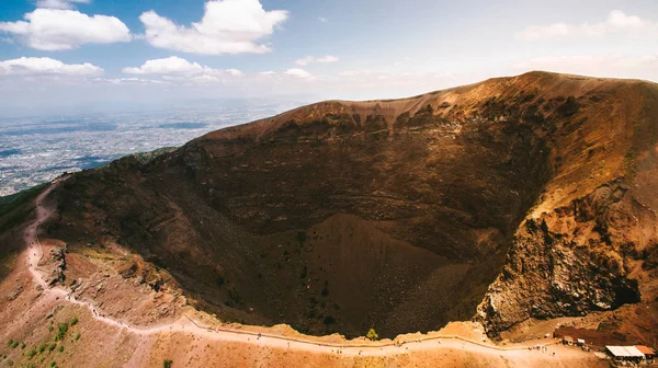 Schilderachtig Uitzicht Vesuvius Vulkaan Vanuit Lucht — Stockfoto