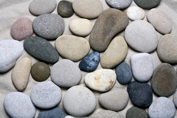 海石の背景、黒と白の小石のテクスチャ — ストック写真