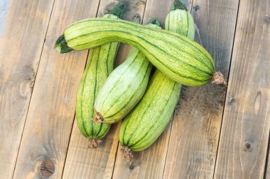 eski bir ahşap tahta üzerinde yeşil kabak