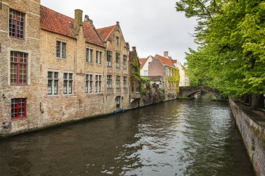 Brugge Belçika Ortaçağ city adlı kanal.