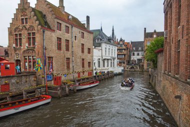 Brugge Belçika Ortaçağ city adlı kanal