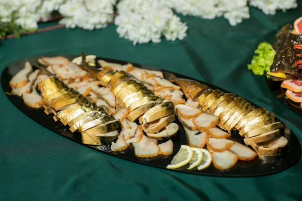 Una composición con pescado de caballa —  Fotos de Stock