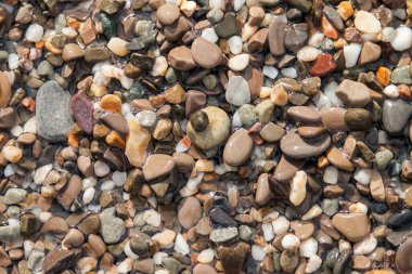 Deniz çakıl taşları plaj kayalar arka plan