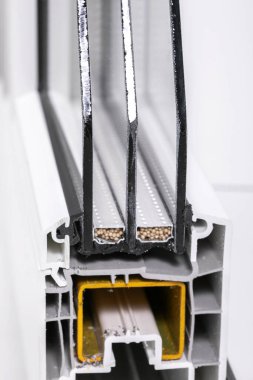 Üçlü camlı plastik pencere profili