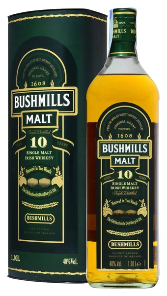 Irish Whiskey Bushmills 10 Years Old — Stock Photo, Image