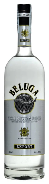 Bottle of Vodka Beluga Liter — Stock Photo, Image