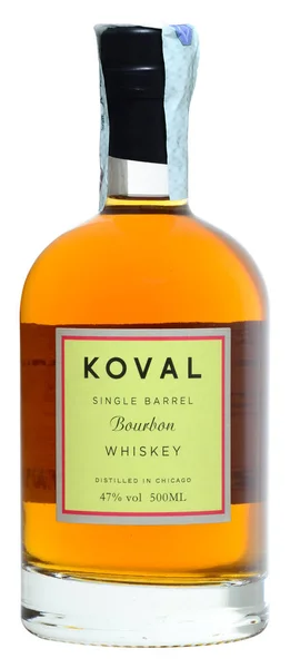 Bottle Of American Whiskey Koval Bourbon — Stock Photo, Image