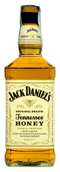 Şişe Amerikan viski Jack Daniel's bal — Stok fotoğraf