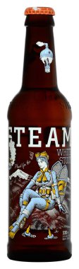 Şişe bira Steamworks beyaz şişman