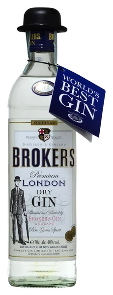 Flaske Gin Broker 's London Dry – stockfoto