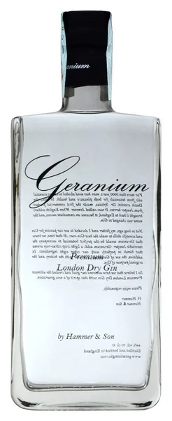 Bottle Of Gin Geranium — Stock Photo, Image