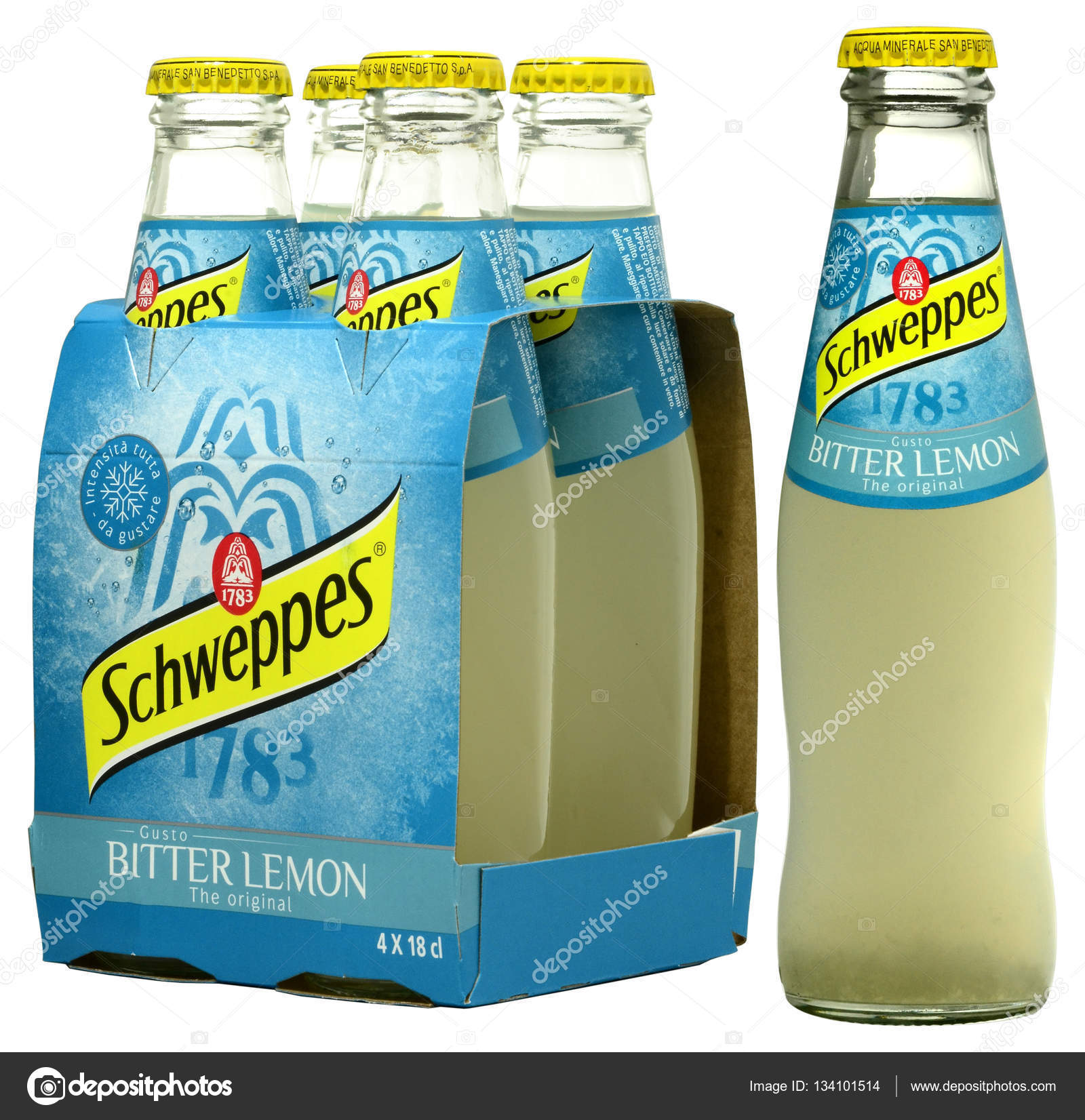 Bottles of Schweppes Bitter Lemon Stock Editorial Photo © 134101514