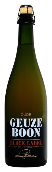 Belçika birası nimet Oude Geuze siyah etiket ikinci baskı