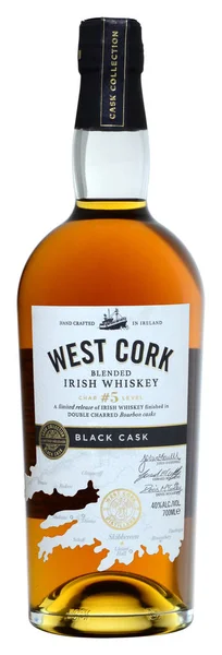 Irish Whiskey West Cork Black Cask — Stock Photo, Image