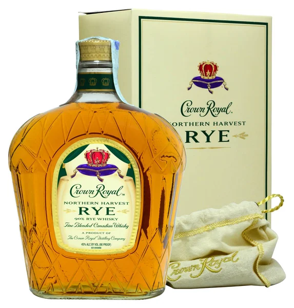 Canadian Whisky Crown Royal Rye — Stock Photo, Image