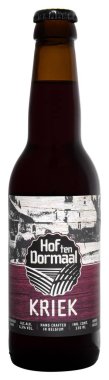 Fonte, Venice, İtalya - Aralık 2017. Bir Belçika bira Hof on Dormaal Kriek 33cl, %6,5 Vol.