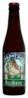 Fonte, Venice, İtalya - Şubat 2018. Belçika birası Millevertus Ipa Pot'Ame %6 Vol 33cl şişe.