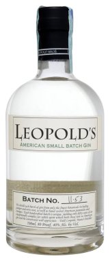 Fonte, Venice, İtalya - Şubat 2018. Şişe cin Leopold'ın 70cl, %40 Vol.