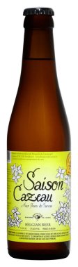 Fonte, Venice, İtalya - 2018 Mart. Bir Belçika bira Cazeau Saison 33cl, % 5 Vol.