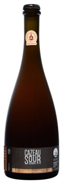 Fonte, Venice, İtalya - 2018 Mart. Belçika birası Cazeau ekşi oturum şişe ben 75cl, %6,4 Vol.