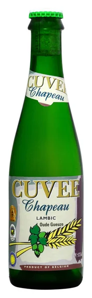 Fonte Venedig Italien Mars 2018 Flaska Belgiskt Chapeau Cuvee Oude — Stockfoto