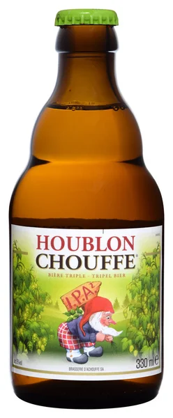 Fonte Венеція Італія Може 2018 Пляшка Бельгійського Пива Achouffe Chouffe — стокове фото