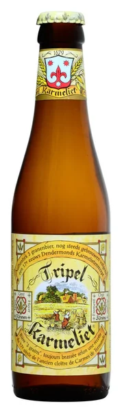 Fonte Венеція Італія Може 2018 Пляшка Бельгійського Пива Karmeliet Tripel — стокове фото