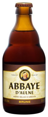 Fonte, Venice, İtalya - 2018 olabilir. Belçika birası Abbaye D'Aulne Brune 33cl, % 6 şişe Vol.