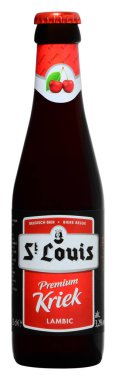 Fonte, Venice, İtalya - 2018 olabilir. Bir Belçika bira St Louis Premium Kriek Lambic 25cl, %3,2 Vol.