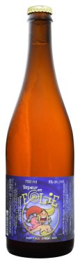 Venedik, İtalya - Mart 2020. Bir şişe Belçika Birası Buharı Folie 75cl,% 8 Vol.