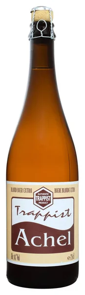 Venice Italië Maart 2020 Fles Belgisch Bier Achel Blonde 75Cl — Stockfoto