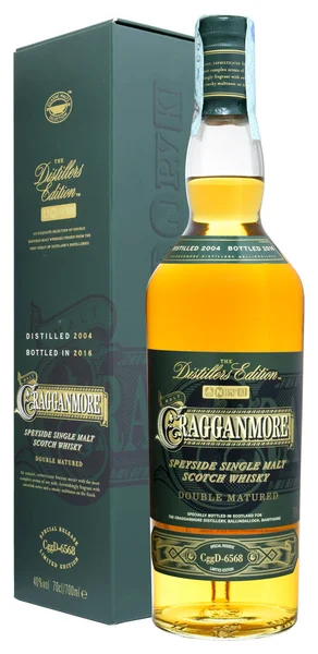Venice Italy May 2020 Bottle Scotch Whisky Cragganmore Distillers Edition — Stock Photo, Image