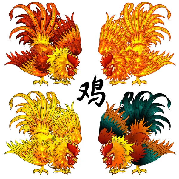 Horoz dört renkli sürümünün mücadele