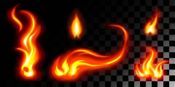 Set beş yangınlar ateşte şeffaf