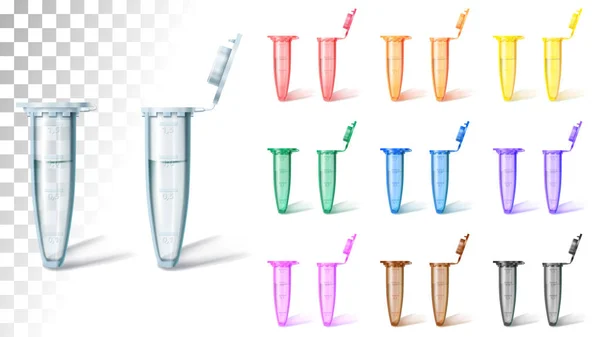 Tüp çok renkli şeffaf olarak ayarla