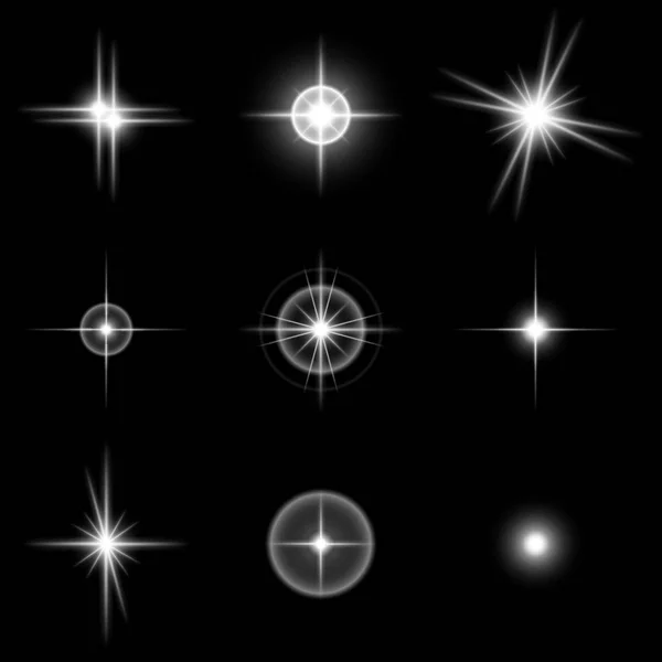 Siyah güzel beyaz yıldız kümesi