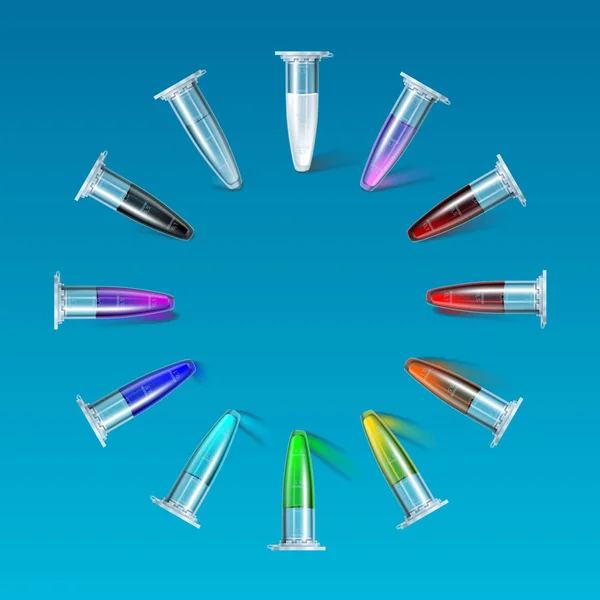 Set tüp çok renkli daire mavi