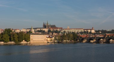 Prague Castle - Nehri Vltava üzerinden görünüm