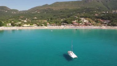 Parga Yunanistan Hava video ile kumsal
