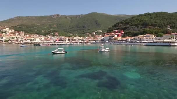 Vidéo Aérienne Parga Grèce Avec Beatch Port — Video