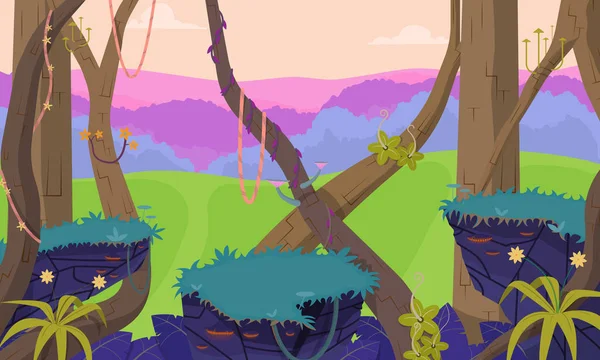 Spel skog Background2 — Stock vektor