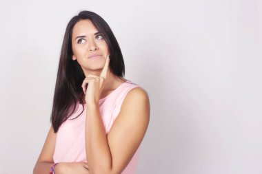 Düşünme ifade olan kadın