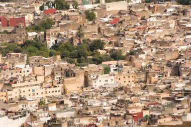 Fes, Fas, Kuzey Afrika 'nın genel manzarası