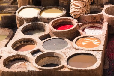 Chouar, Fes, Fas, Afrika, Kuzey Afrika 'nın boyama evleri