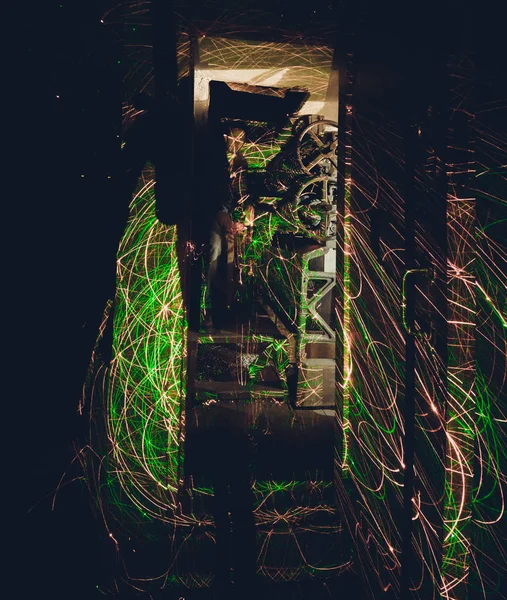 Electroregulatory입니다. 조명입니다. 레이저 효과. — 스톡 사진