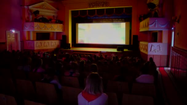 Spettacolo Cinematografico Nella Sala Del Teatro Timelapse — Video Stock